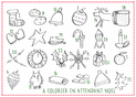 Carte de No&euml;l &agrave; colorier pour enfants
